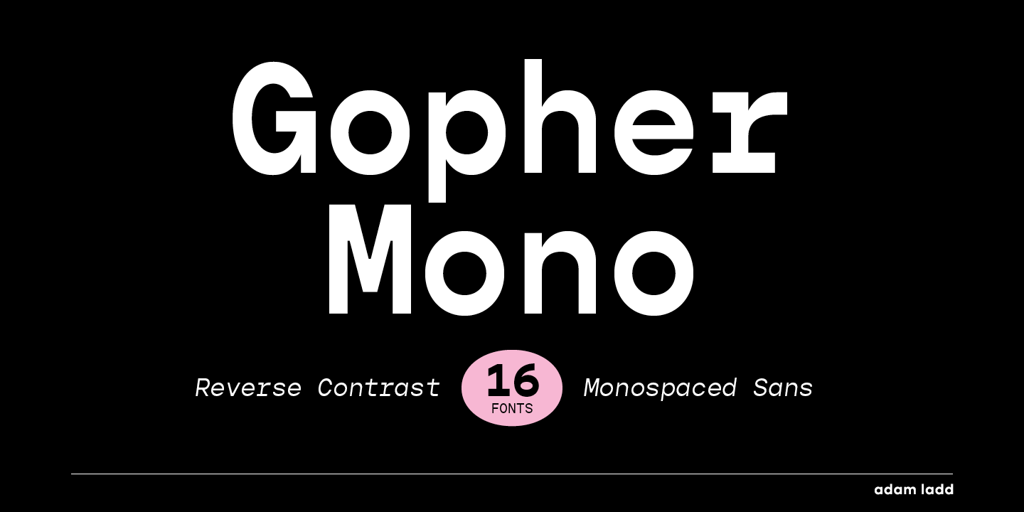 Przykładowa czcionka Gopher Mono #1